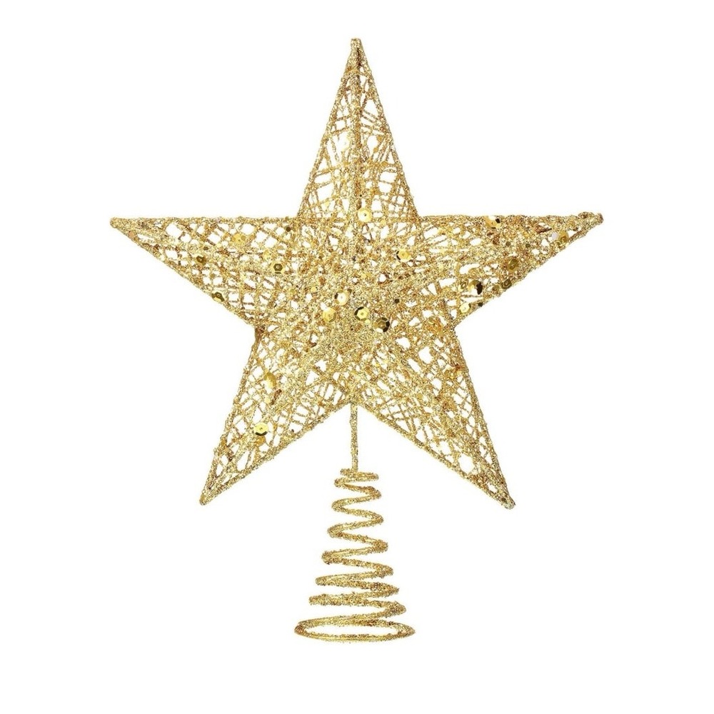 10 Inches‎ Christmas Tree Star Topper Xmas Tree Topper Star Christmas Decoration